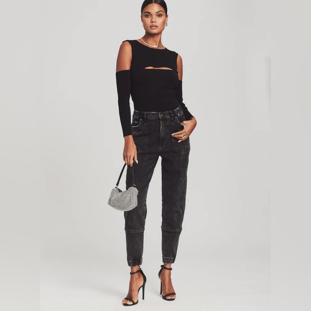 Retrofete High-Rise Black Washed Jeans